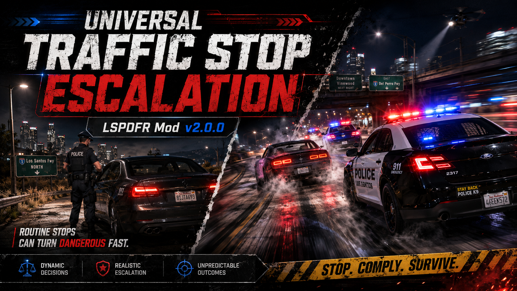 Universal Traffic Stop Escalation banner